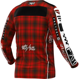 FXR Podium Jersey Youth Red Plaid 2024