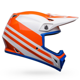 Bell MX-9 Mips Disrupt Helm Gloss White Orange