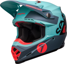 Bell Moto-9S Flex Seven Vanguard Helm Matte Aqua Black