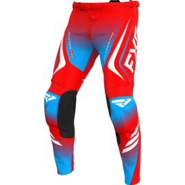 FXR Clutch Pro Pant Red White Cyan 2025