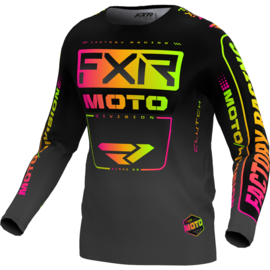 FXR Clutch Jersey Youth Black Sherbert 2024