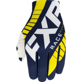 FXR Slip-On Lite Gloves Navy Yellow white