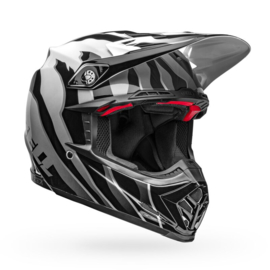 Bell Moto-9S Flex Claw Helm Gloss Black White