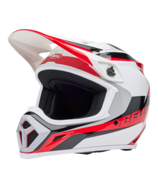 Bell MX-9 Mips Rift Red White