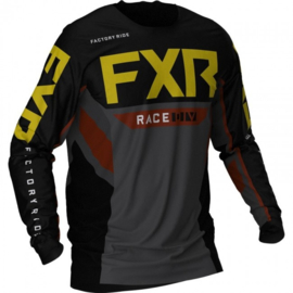 FXR Podium Off-Road Jersey Black Char Rust Gold 2021