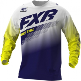 FXR Clutch Jersey White Navy Yellow 2021