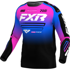 FXR Clutch Jersey Black Blue Pink 2025