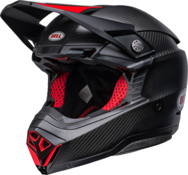 Bell Moto-10 Spherical Helm Satin Gloss Black Red