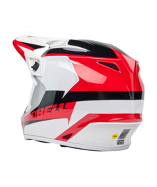 Bell MX-9 Mips Rift Red White