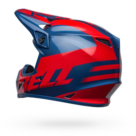 Bell MX-9 Mips Disrupt Helm Gloss True Blue Red