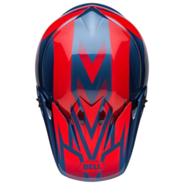 Bell MX-9 Mips Disrupt Helm Gloss True Blue Red