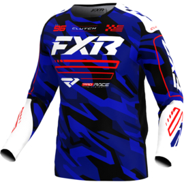FXR Clutch Jersey Blue Camo Red 2025