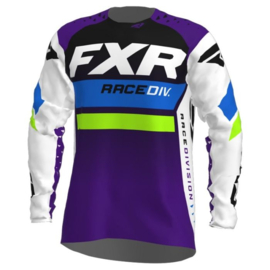 FXR Revo Jersey White Purple Lime