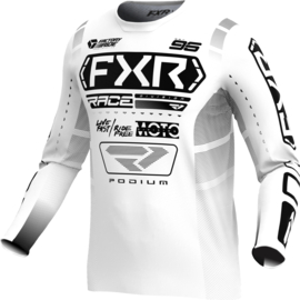 FXR Podium Jersey White Black 2025