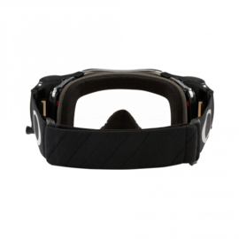 Oakley Airbrake MX Tuff Blocks Black Gunmetal Roll-Off W/Clear Lens