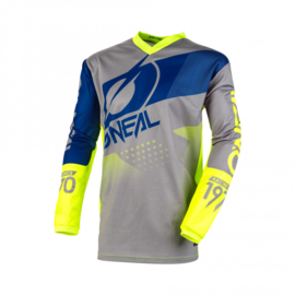 O'Neal Jersey Element Factor Grey Blue Neon Yellow V.22