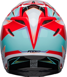 Bell Moto-9S Flex Helm Tagger Edge Fever White Aqua