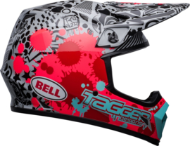 Bell MX-9 Mips Tagger Splatter Helm Red Grey