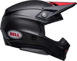 Bell Moto-10 Spherical Helm Satin Gloss Black Red