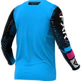 FXR Podium Jersey Cyan Black Pink 2025
