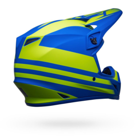 Bell MX-9 Mips Disrupt Helm Matte Classic Blue Hi-Viz Yellow