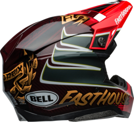 Bell Moto-10 Spherical Helm Fasthouse Mod Squad Gloss White Black