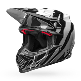 Bell Moto-9S Flex Claw Helm Gloss Black White