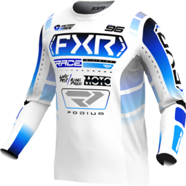 FXR Podium Jersey White Blue 2025