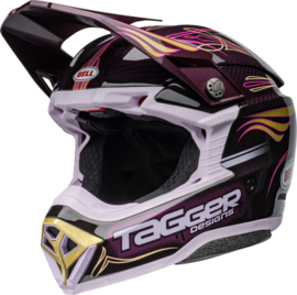 Bell Moto-10 Spherical Helm Tagger Purple Haze Gloss Purple Gold