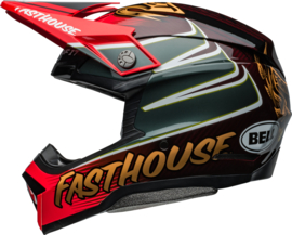 Bell Moto-10 Spherical Helm Fasthouse Mod Squad Gloss White Black