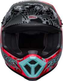 Bell MX-9 Mips Tagger Splatter Helm Red Grey