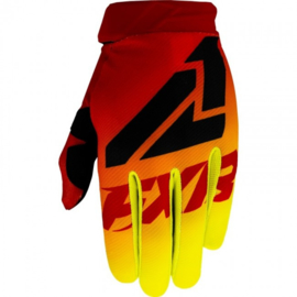 FXR Youth Clutch Strap Gloves Hi Vis Red