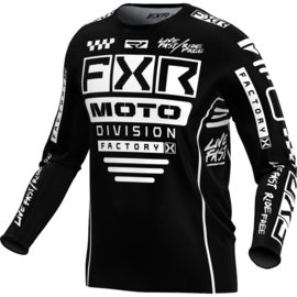 FXR Podium Jersey Youth Black White 2024