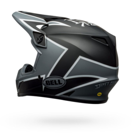 Bell MX-9 Mips Twitch Helm Matte Black Grey White