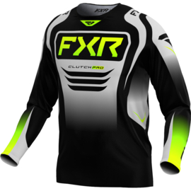 FXR Clutch Pro Jersey Black Grey Hi-Vis 2025