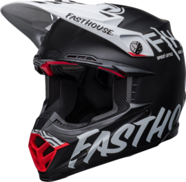 Bell Moto-9S Flex Fasthouse Crew Helm Matte Black White