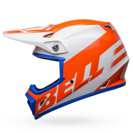 Bell MX-9 Mips Disrupt Helm Gloss White Orange