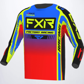 FXR Youth Clutch Pro Jersey Pro Blue Hi-Vis Red