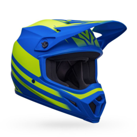 Bell MX-9 Mips Disrupt Helm Matte Classic Blue Hi-Viz Yellow