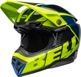 Bell Moto-10 Spherical Helm Sliced Matte Gloss Retina Blue