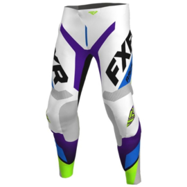 FXR Revo Pant White Purple Lime