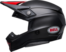 Bell Moto-10 Spherical Helm Satin Gloss Black Red