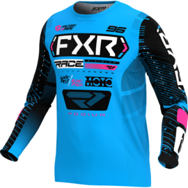 FXR Podium Jersey Cyan Black Pink 2025