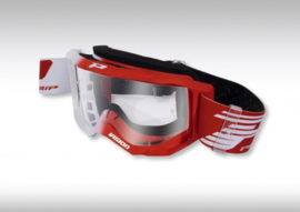 Progrip 3300 Vision Goggle White Red W/Clear Lens