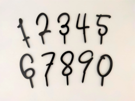 Caketoppers cijfers van plexiglas