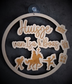 Huisje van.... Gepersonaliseerde Sint hanger