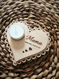 Waxinelichthouder hart