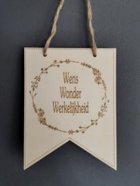 Felicitatie bordje zwangerschap