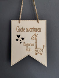 Felicitatie bordje zwangerschap