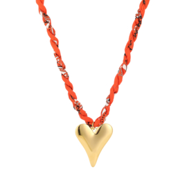 Bandana ketting met hartje
